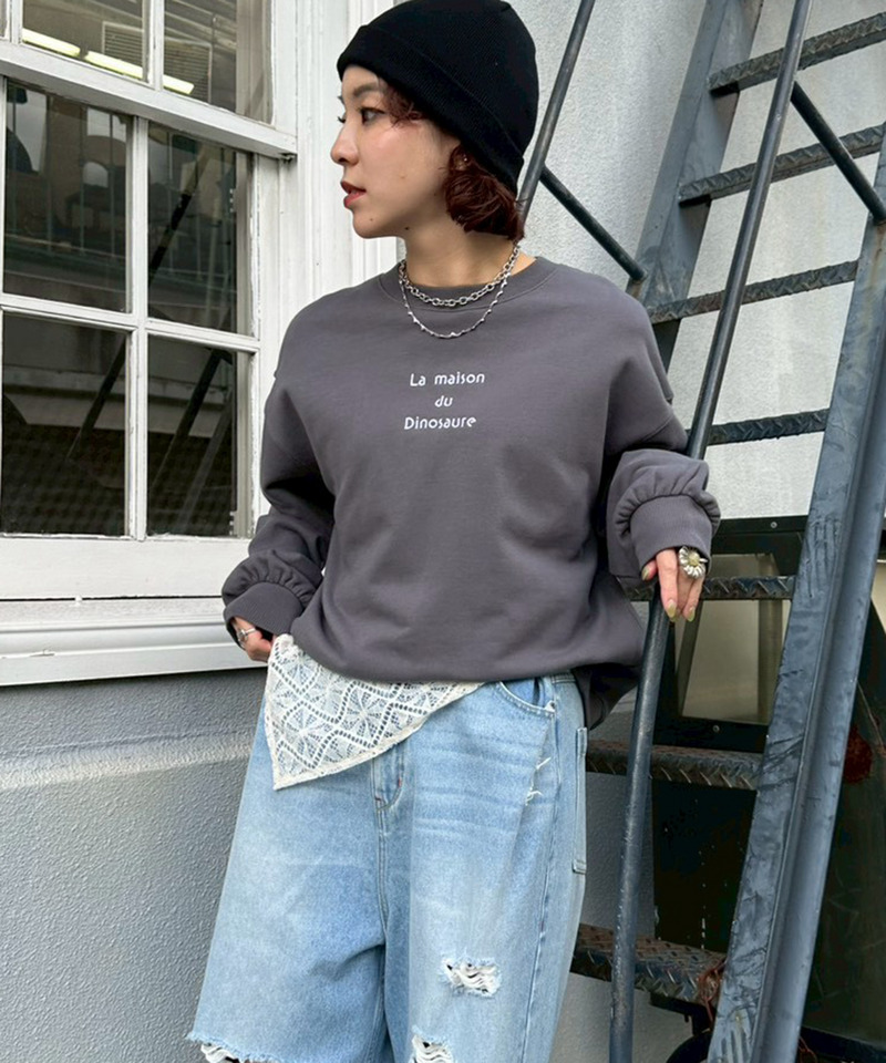 みんなで住みたい恐竜プルオーバー 詳細画像 ブラック系 7