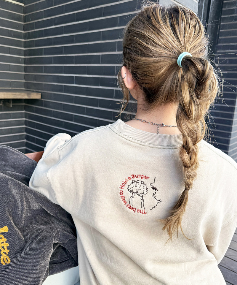 grandpa burger刺しゅうプルオーバー 詳細画像 ベージュ 4