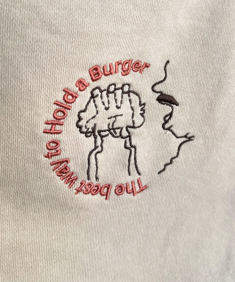 grandpa burger刺しゅうプルオーバー 詳細画像 ベージュ 5
