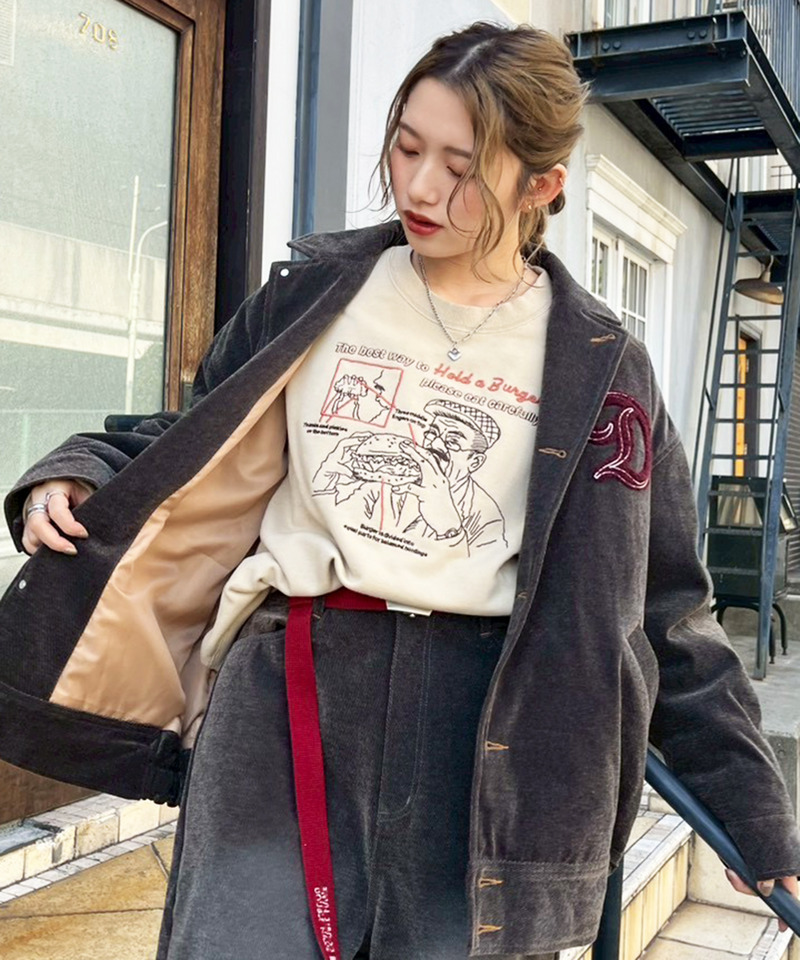 grandpa burger刺しゅうプルオーバー 詳細画像 ベージュ 9