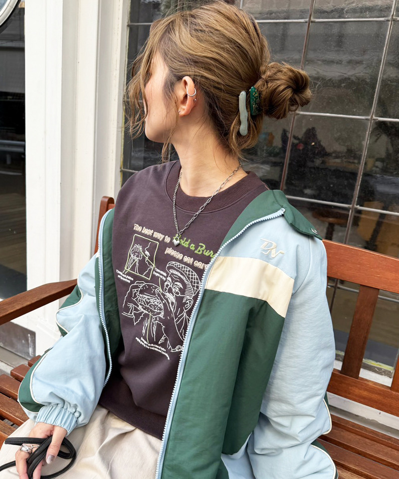 grandpa burger刺しゅうプルオーバー 詳細画像 ブラック系 2