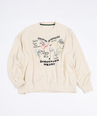 How to Capture a Dino. Heart 刺しゅうプルオーバー