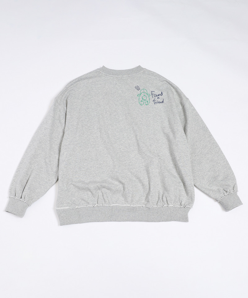 How to Capture a Dino. Heart 刺しゅうプルオーバー 詳細画像 グレー 2