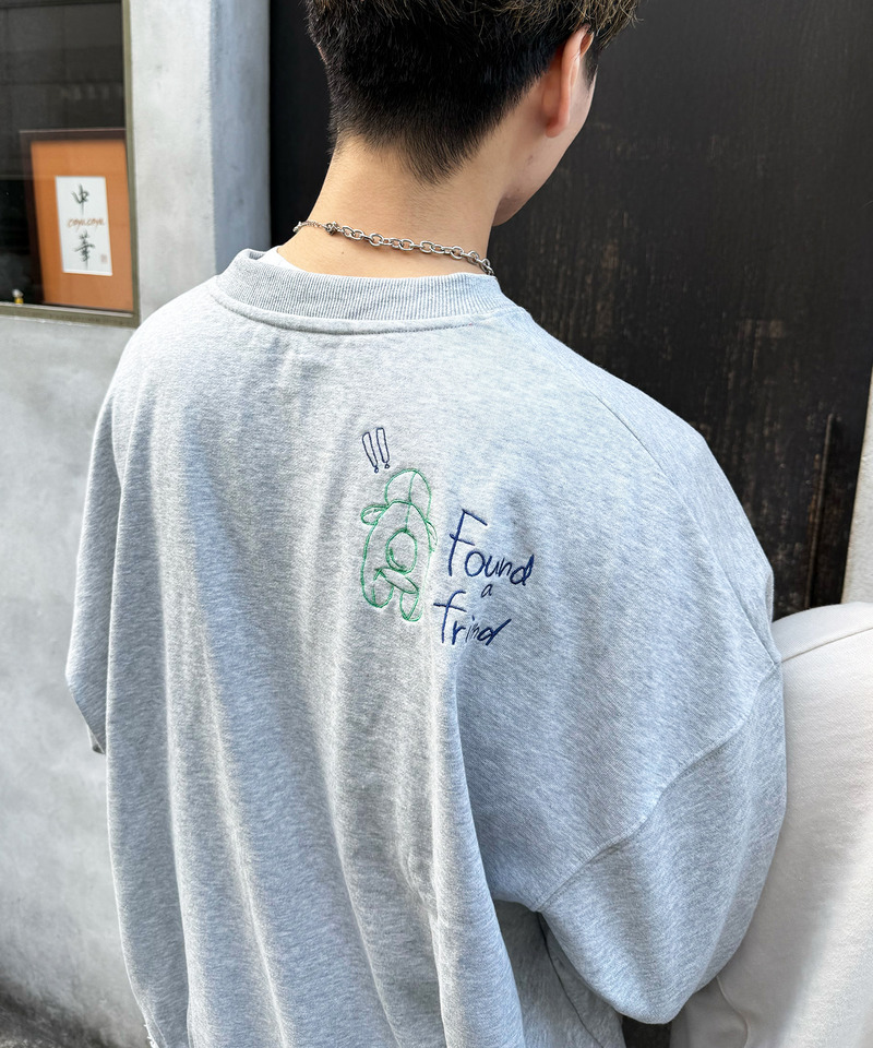 How to Capture a Dino. Heart 刺しゅうプルオーバー 詳細画像 グレー 4