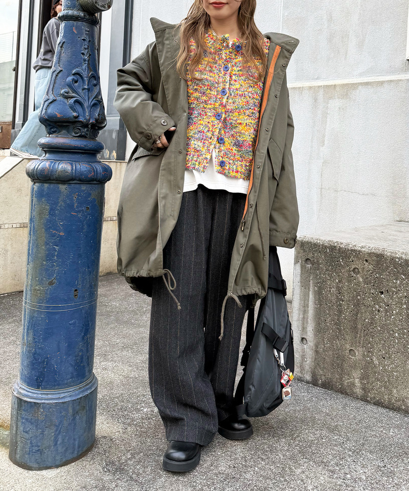 前後2WAYぽこぽこMIXヤーンニットカーデ 詳細画像 配色 6