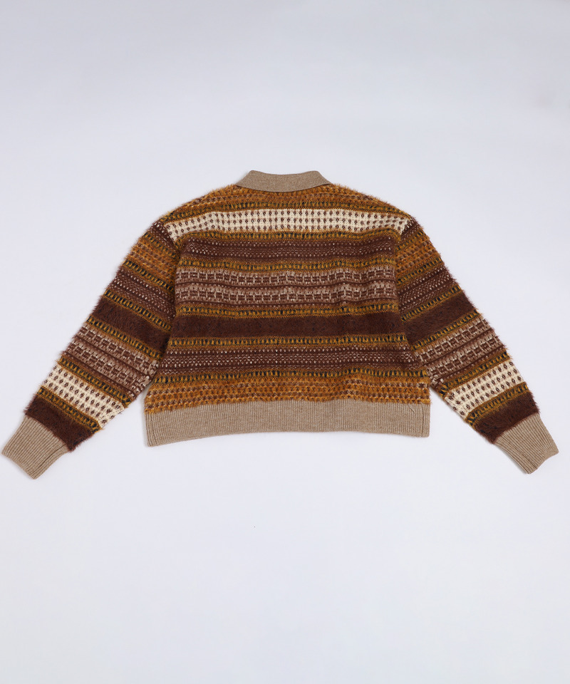USEDジャガードニット 詳細画像 ブラウン系 3