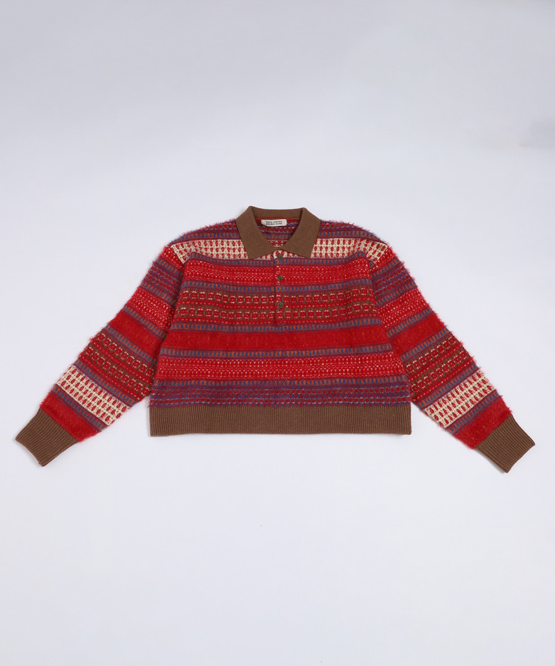 USEDジャガードニット 詳細画像 レッド系 3