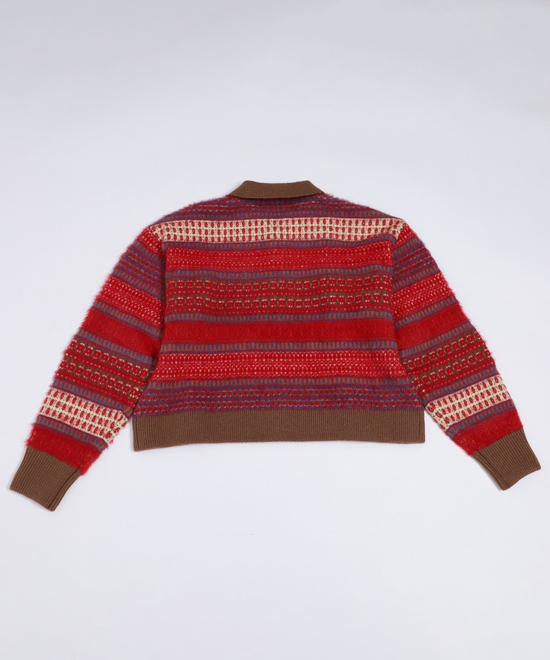 USEDジャガードニット 詳細画像 レッド系 4