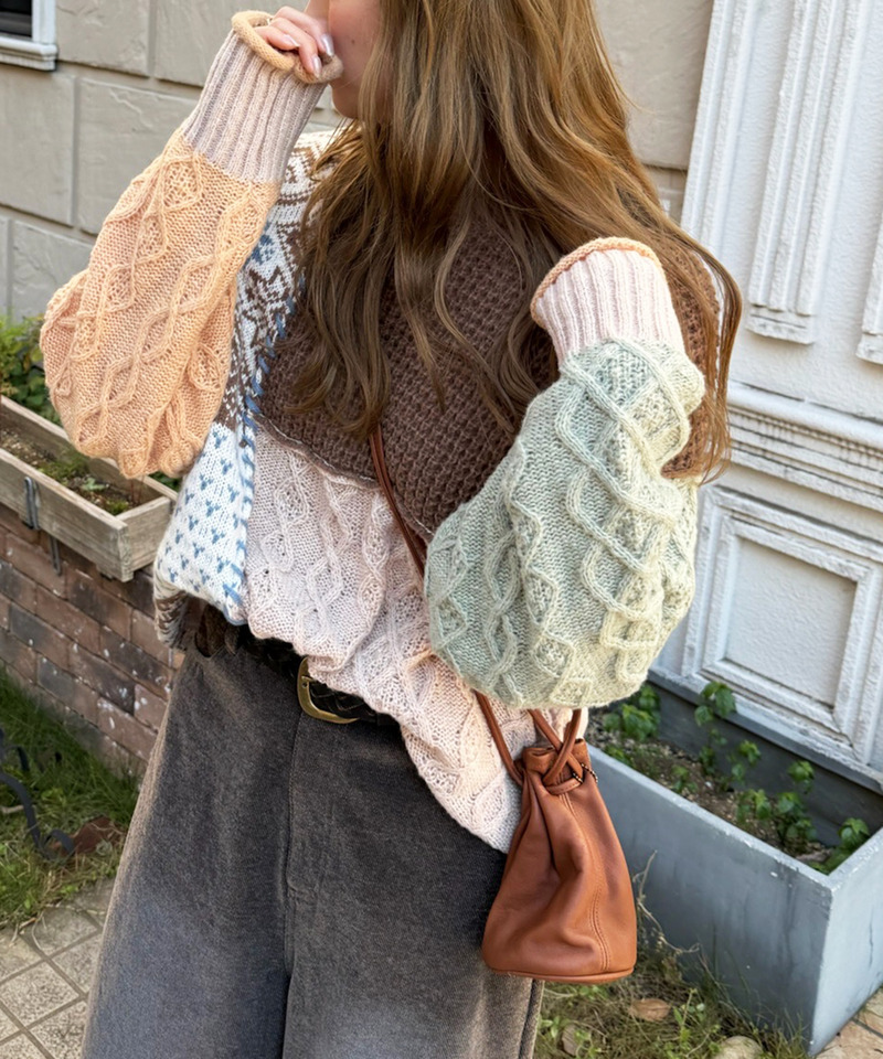 編地クレイジーニット 詳細画像 ブラウン 3