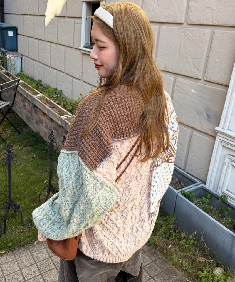 編地クレイジーニット 詳細画像 ブラウン 7