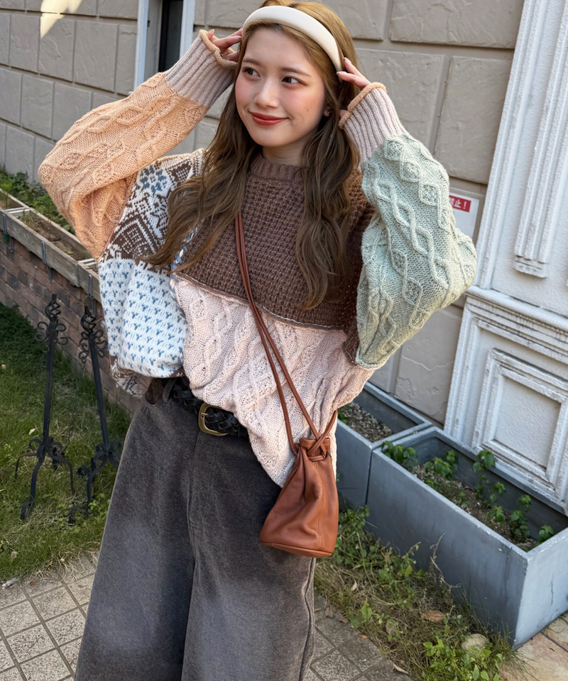 編地クレイジーニット 詳細画像 ブラウン 8