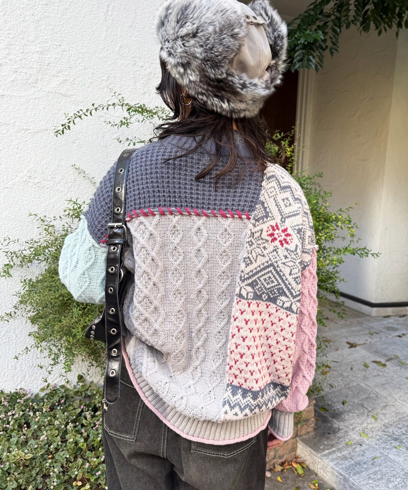 編地クレイジーニット 詳細画像 ネイビー 12