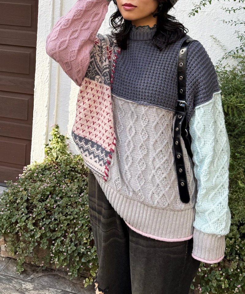 編地クレイジーニット 詳細画像 ネイビー 13