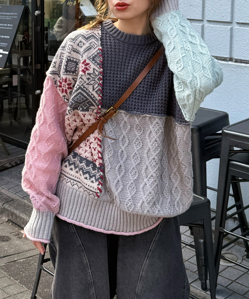 編地クレイジーニット 詳細画像 ネイビー 2