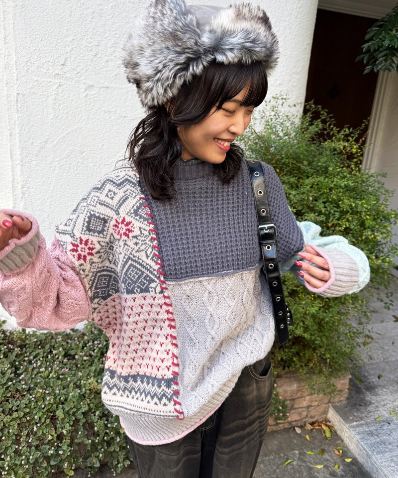 編地クレイジーニット 詳細画像 ネイビー 4