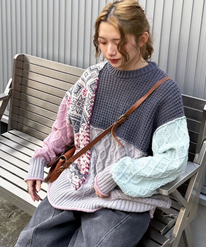 編地クレイジーニット 詳細画像 ネイビー 9