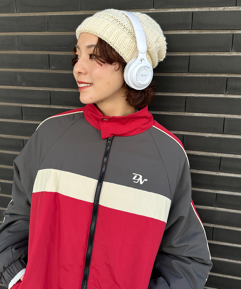 ワンポイント刺しゅう配色中綿ブルゾン 詳細画像 ブラック系 8