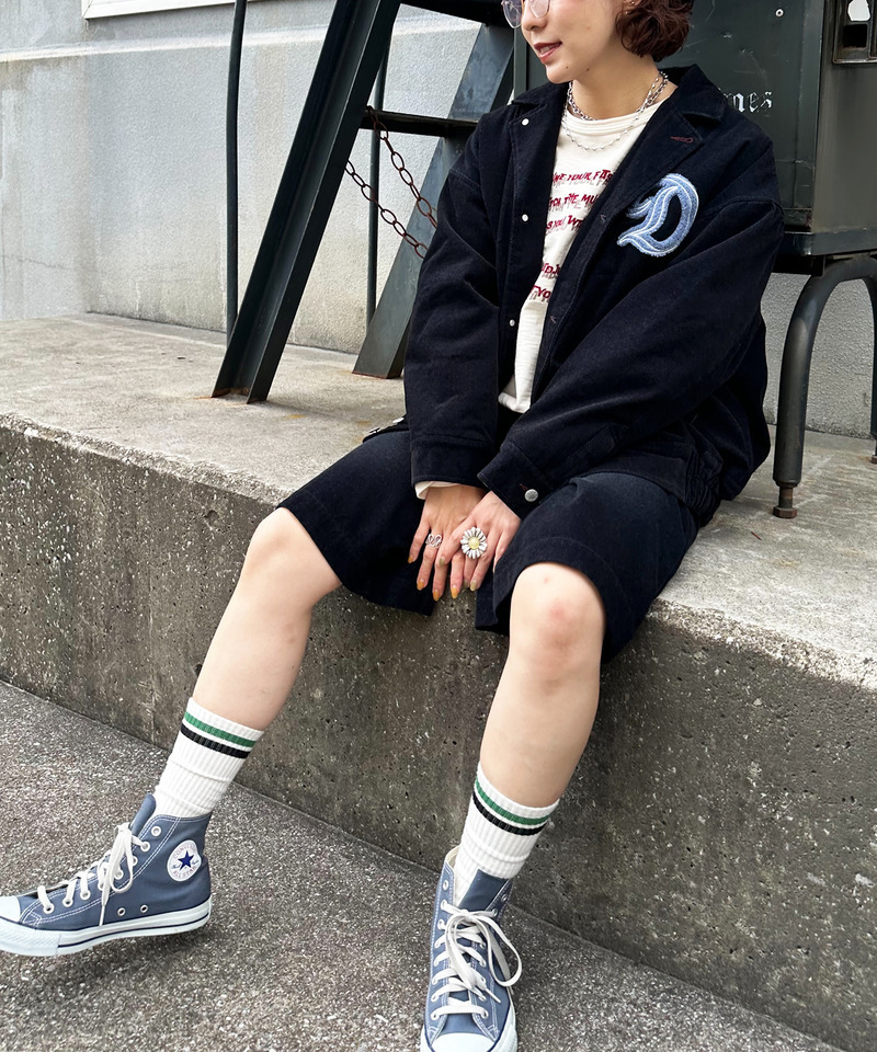 フロックツイル Dino CAFE BACK刺しゅうブルゾン 詳細画像 ネイビー 5