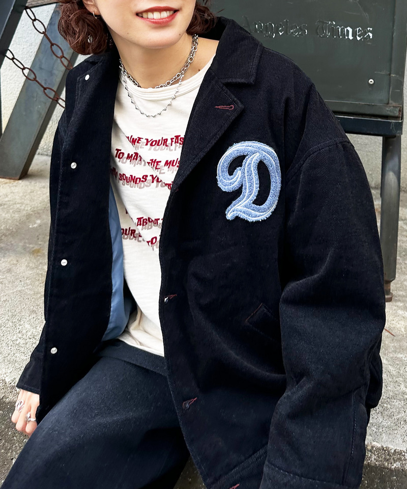 フロックツイル Dino CAFE BACK刺しゅうブルゾン 詳細画像 ネイビー 9