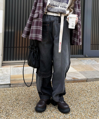 リビルドダブルデニムパンツ