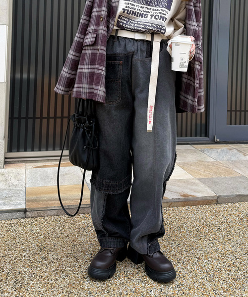 リビルドダブルデニムパンツ 詳細画像