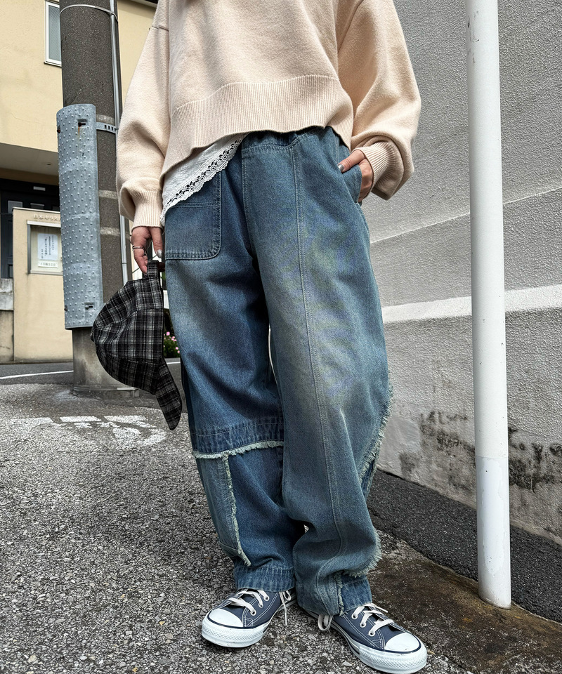 リビルドダブルデニムパンツ 詳細画像 インディゴ 3