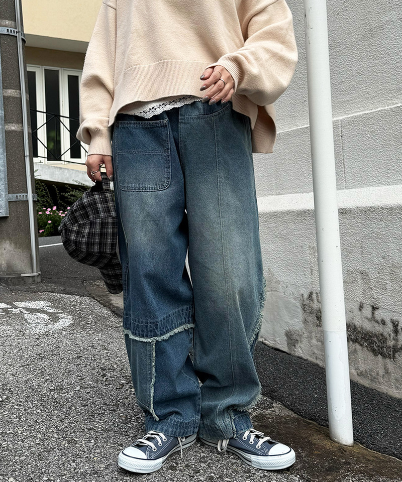 リビルドダブルデニムパンツ 詳細画像 インディゴ 6