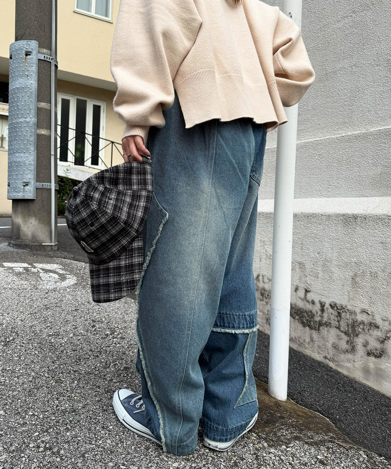 リビルドダブルデニムパンツ 詳細画像 インディゴ 8