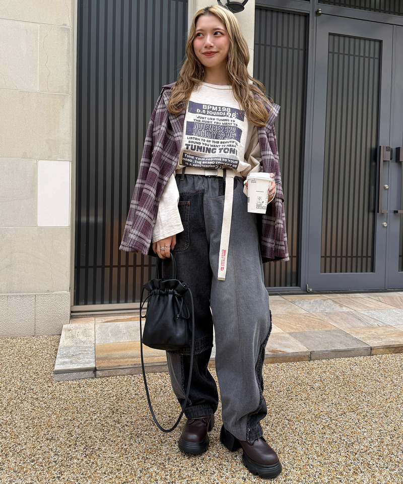 リビルドダブルデニムパンツ 詳細画像 ブラックデニム 10