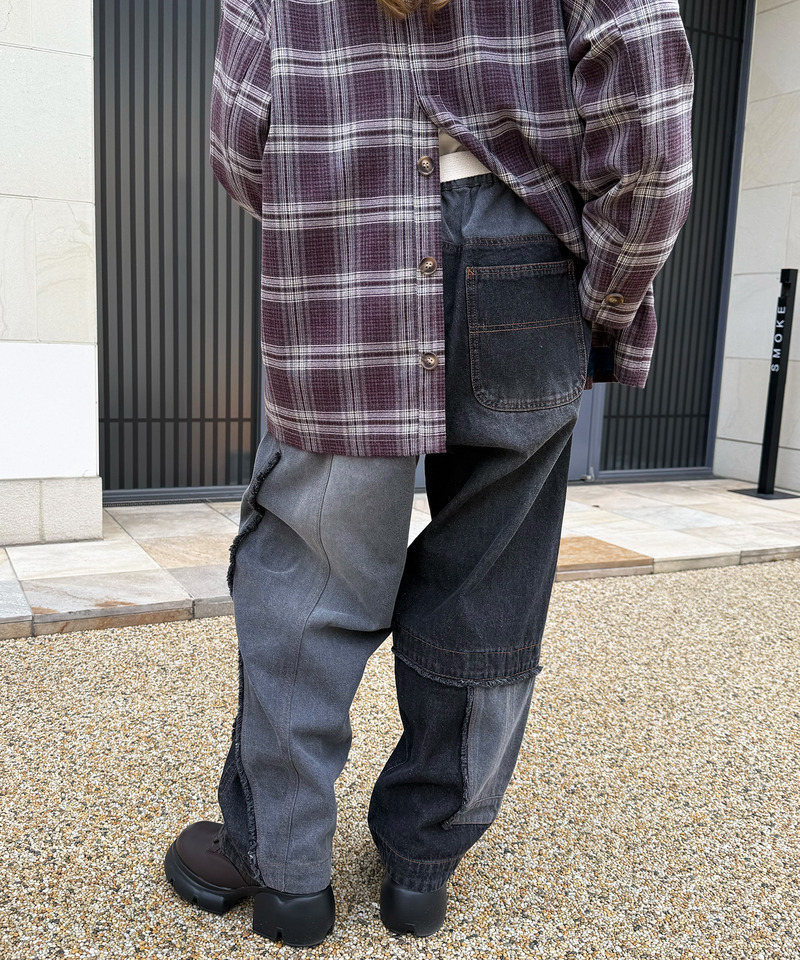 リビルドダブルデニムパンツ 詳細画像 ブラックデニム 11