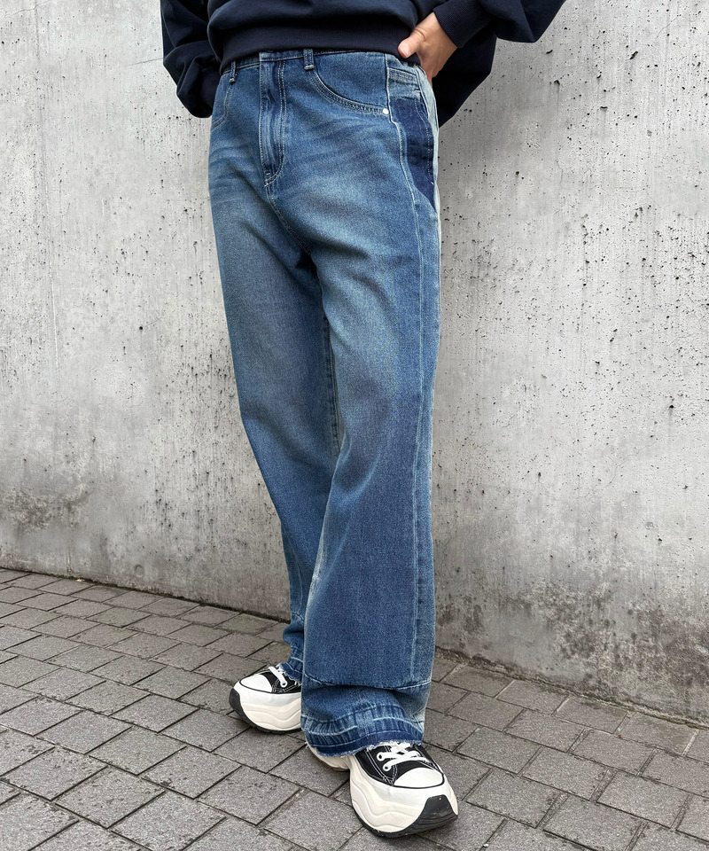 MIX DENIM フレアパンツ 詳細画像 デニムブルー 14