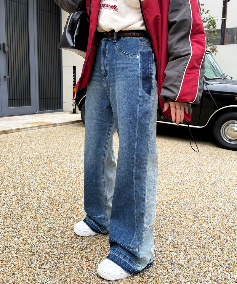 MIX DENIM フレアパンツ 詳細画像 デニムブルー 4