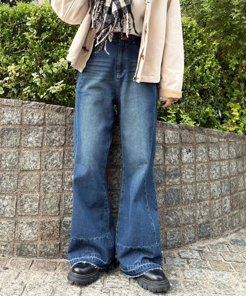 MIX DENIM フレアパンツ 詳細画像 インディゴ 2