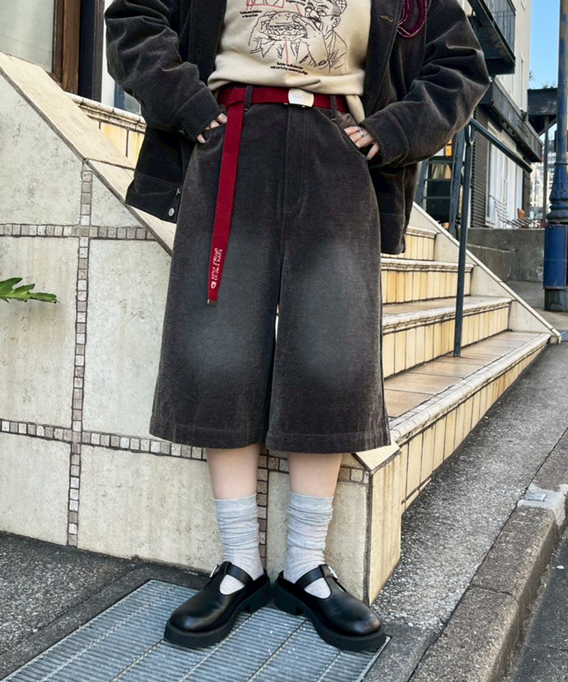 フロックツイルバミューダハーフパンツ 詳細画像 ブラウン 2