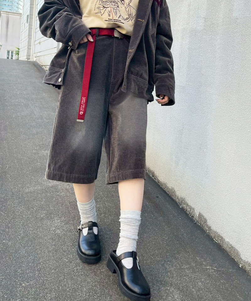 フロックツイルバミューダハーフパンツ 詳細画像 ブラウン 3