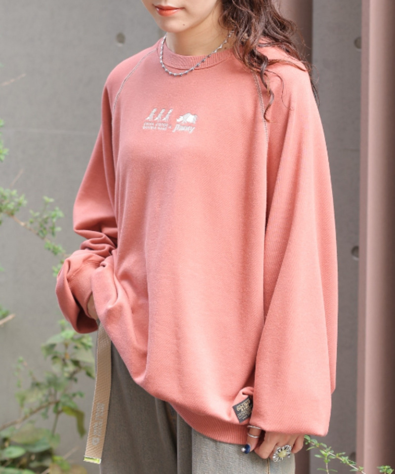 Jimny&times;DOUBLE NAME別注 BACK刺しゅうプルオーバー 詳細画像 ピンク 3