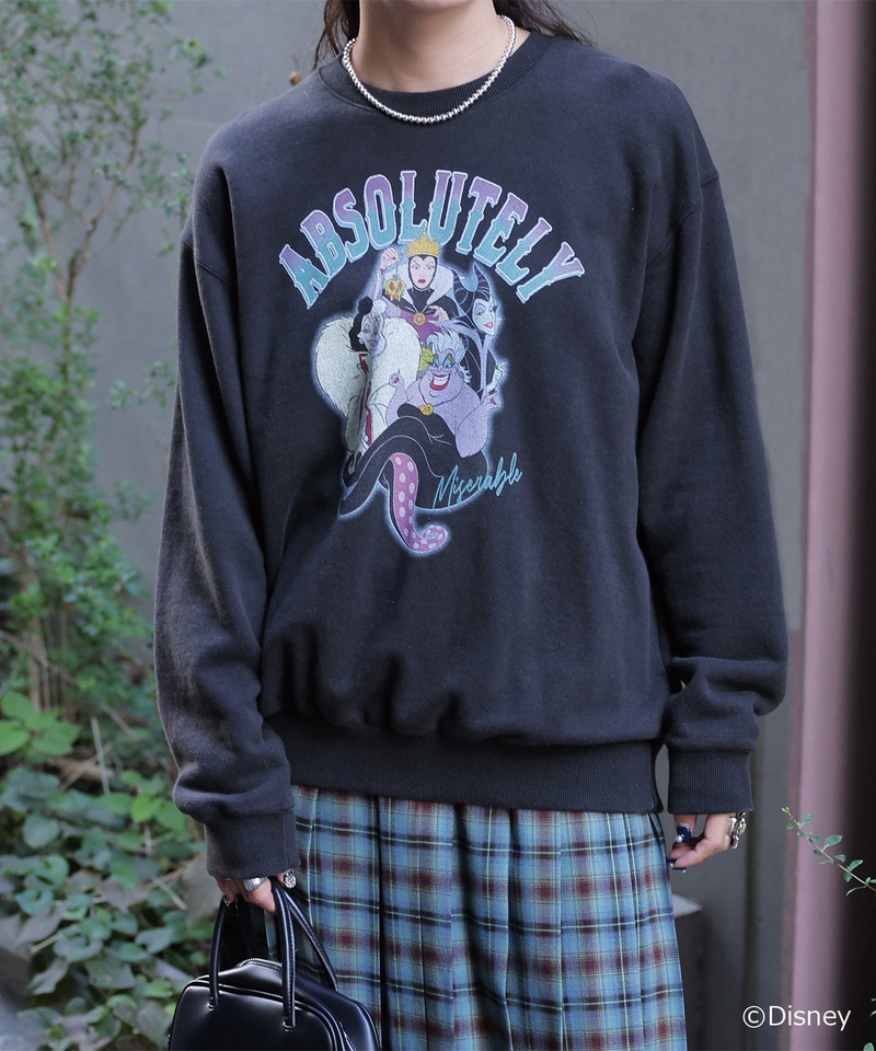 Disney villains USED風プルオーバー 詳細画像 ブラック 3