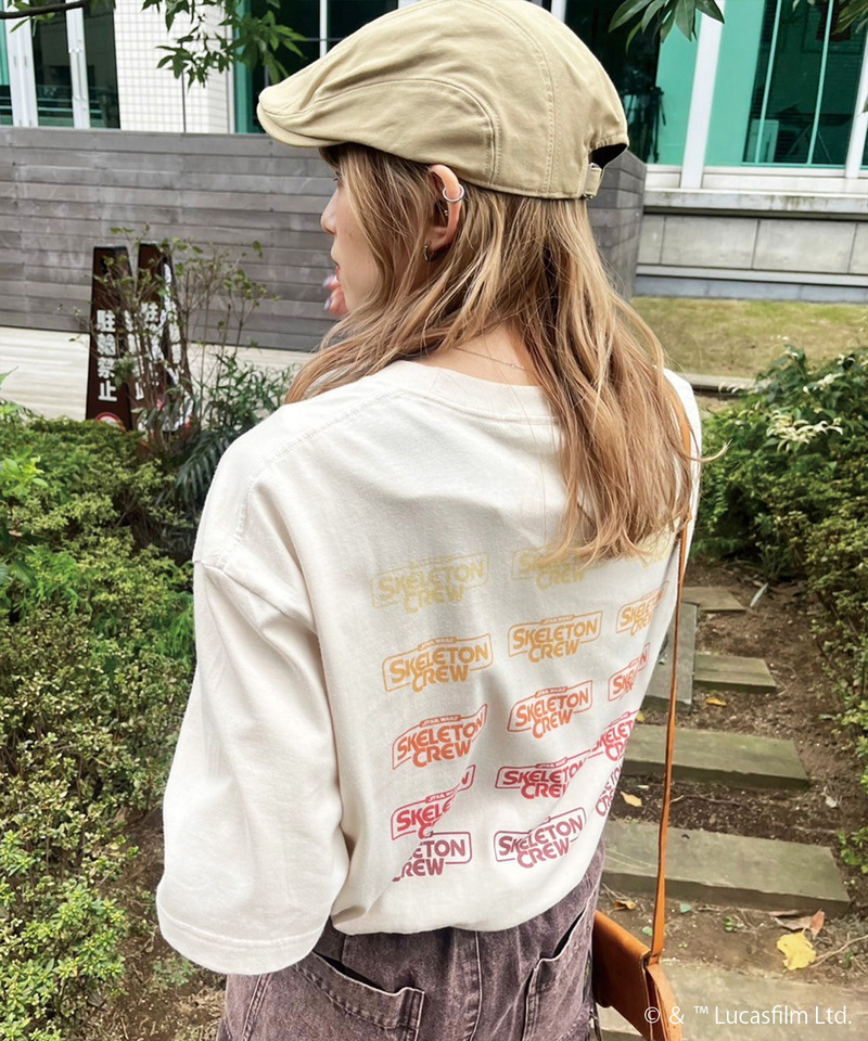 SKELETON CREW グラデーションロゴTEE 詳細画像 ベージュ 4