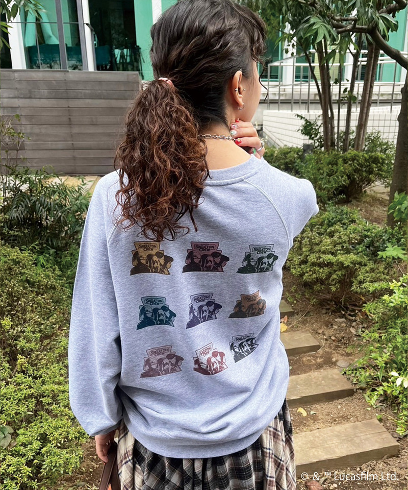 SKELETON CREW BACKモチーフロゴプルオーバー 詳細画像 グレー 7