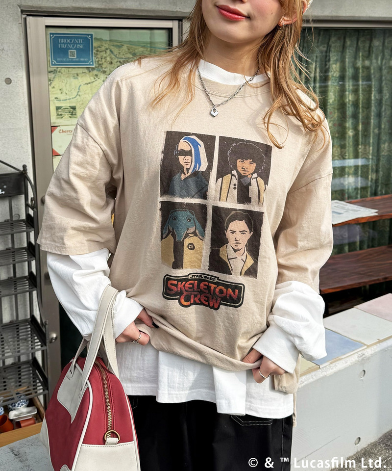 SKELETON CREW BIG TEE 詳細画像 ベージュ 5
