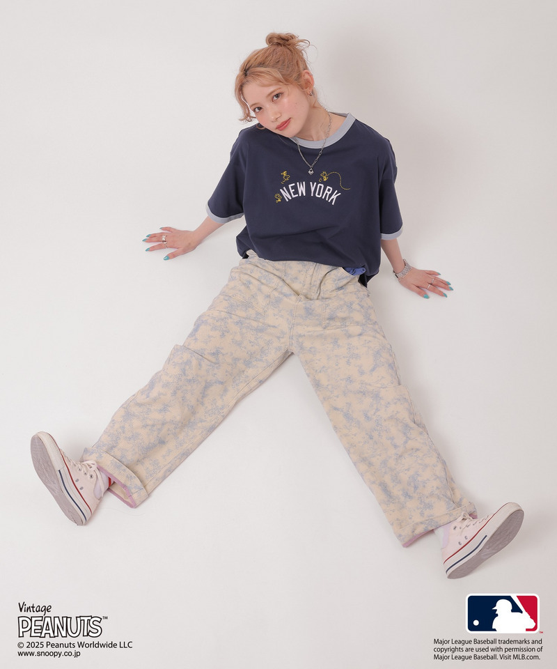MLB&times;PEANUTSコラボ　SMACKリンガーTEE 詳細画像 ネイビー 5