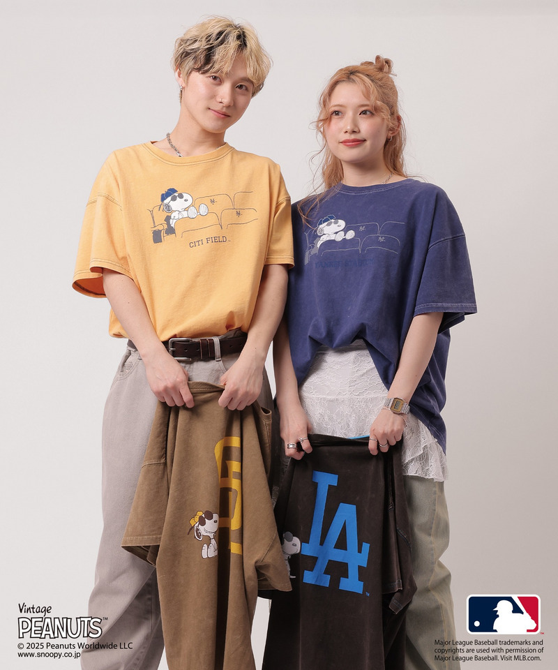 MLB&times;PEANUTSコラボ STADIUM BIG TEE 詳細画像 オレンジ 3