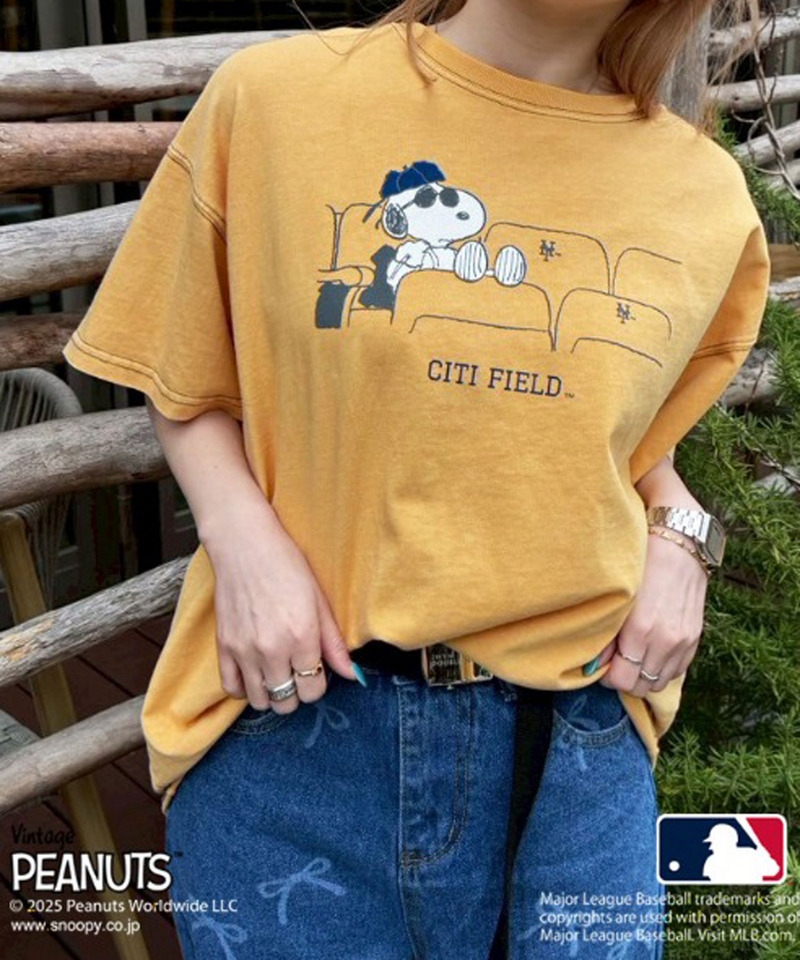 MLB&times;PEANUTSコラボ STADIUM BIG TEE 詳細画像 オレンジ 4