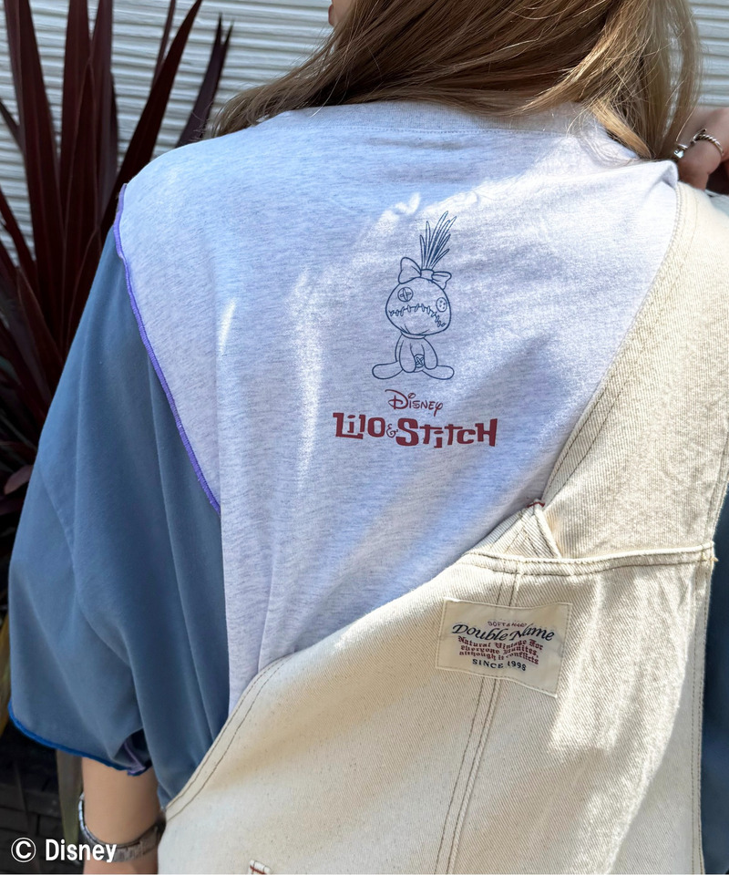 【Disney】リロ＆スティッチ リメイク風TEE 詳細画像 ブルー 3