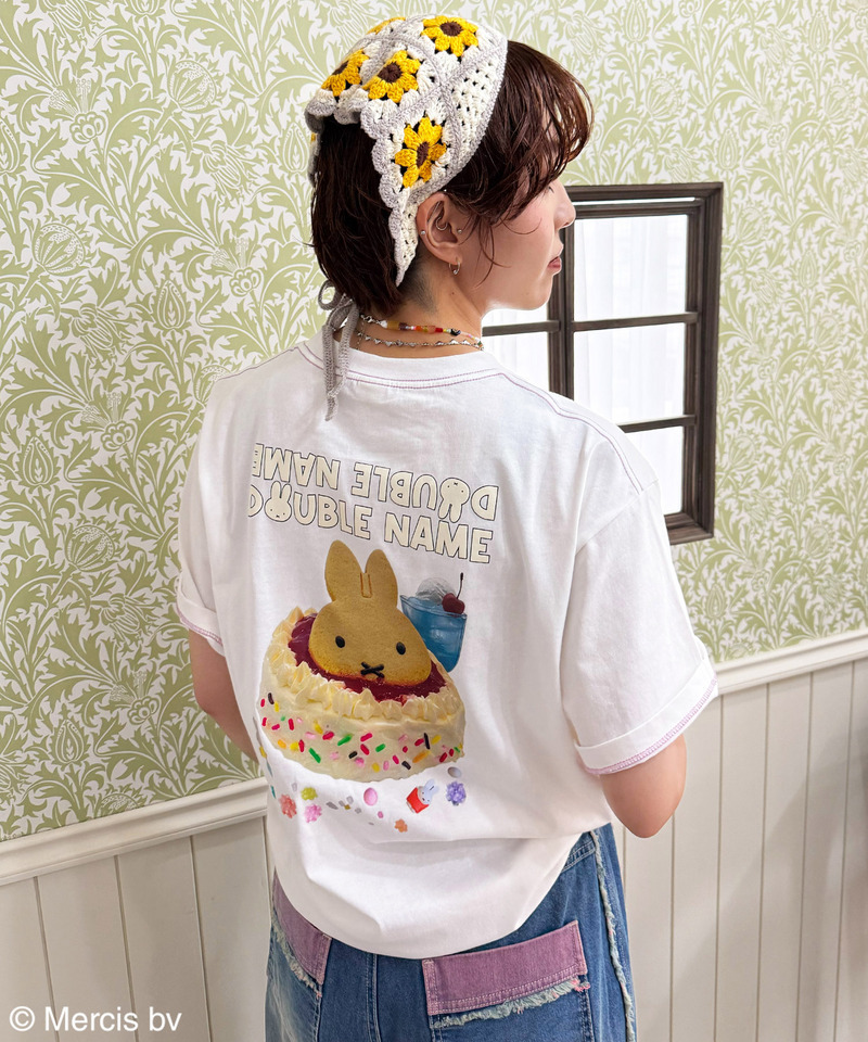 【miffy 70th】birthday cake BIG TEE 詳細画像 オフホワイト 10