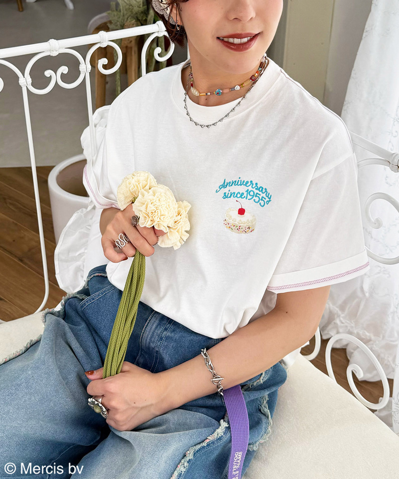 【miffy 70th】birthday cake BIG TEE 詳細画像 オフホワイト 12