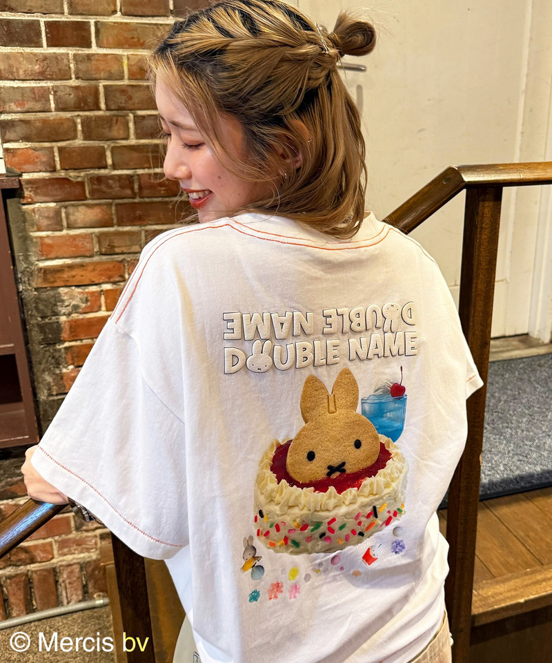 【miffy 70th】birthday cake BIG TEE 詳細画像 オフホワイト 2