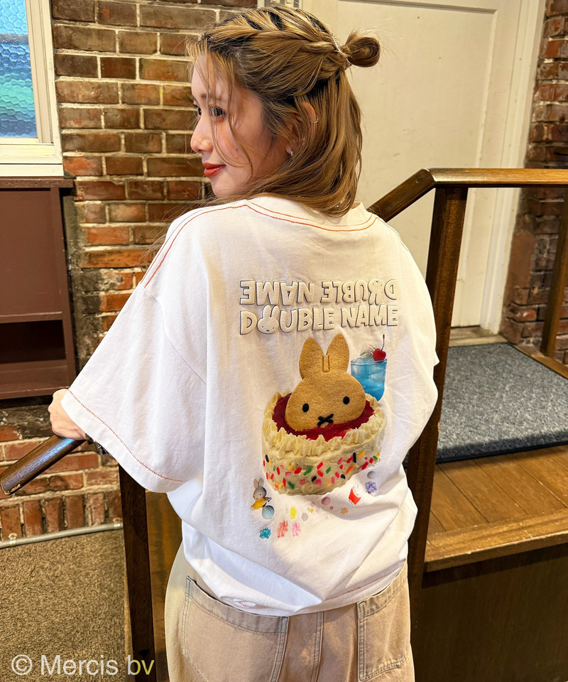 【miffy 70th】birthday cake BIG TEE 詳細画像 オフホワイト 6