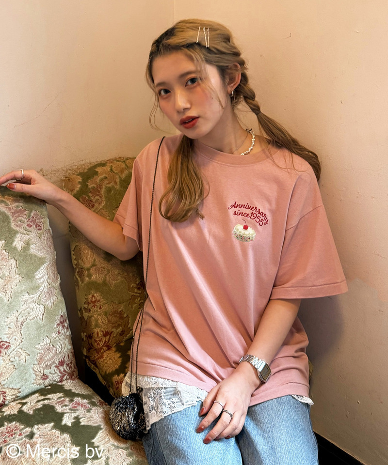 【miffy 70th】birthday cake BIG TEE 詳細画像 ピンク 2