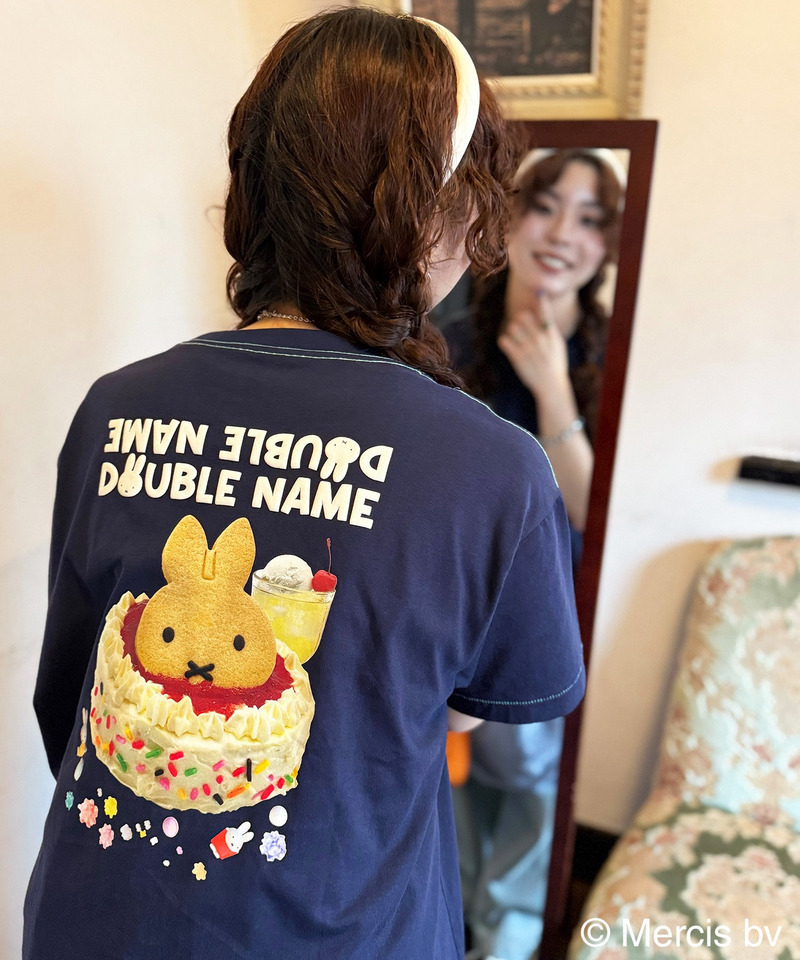 【miffy 70th】birthday cake BIG TEE 詳細画像 ネイビー 11